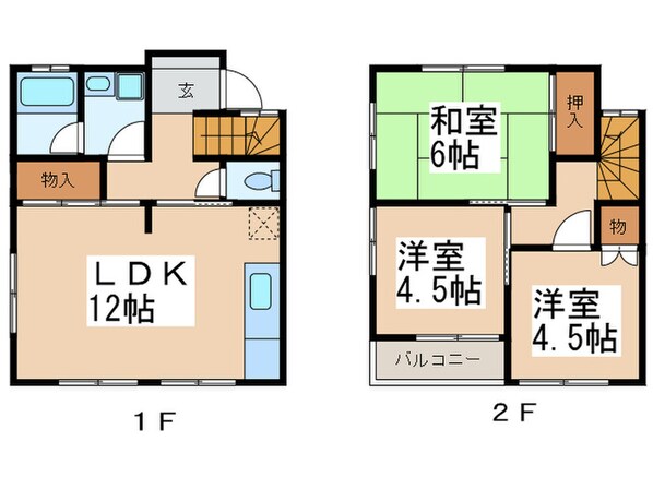 テラスハウス１の物件間取画像